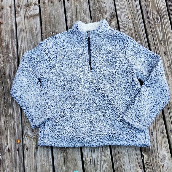 Time and Tru Women's Sz Large 12/14 Snow Tipped Quarter Zip Jacket Blue - Picture 1 of 7